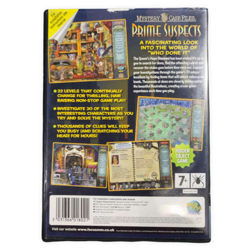 Mystery Case Files Prime Suspects (PC DVD)
