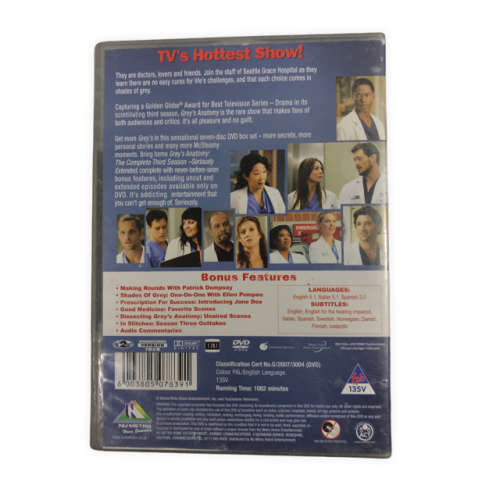 Grey`s Anatomy Season 3 DvD