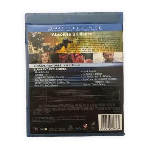 Chappie Blu-Ray Dvd