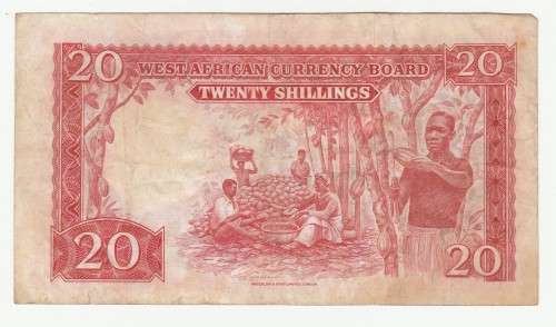1953 British West Currency Board 20 Shillings