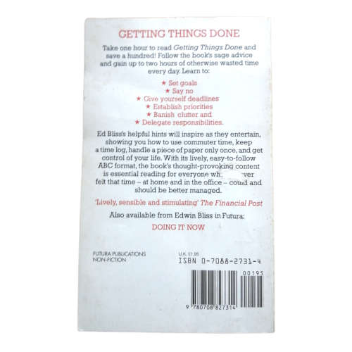 Getting Things Done by Edwin C. Bliss 1986 Softcover
