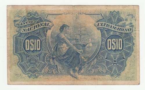 1914 Portuguese Administration, Bank of Ultramarino 10 Centavos