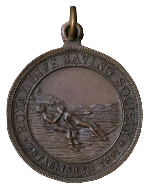 1935 Royal Life Saving Society Medal, Type 11, Awarded to W. Clapton Dec. 1935