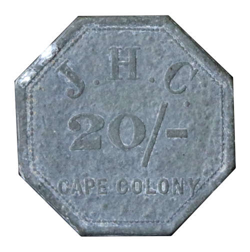 1898 Cape Colony JH Cartwright Twenty Shillings (20/-) Token