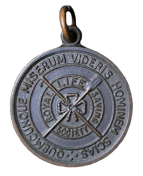 1958 Royal Life Saving Society Medallion Type 15, 7,6g 25mm, Awarded to C. B. Smith 1959