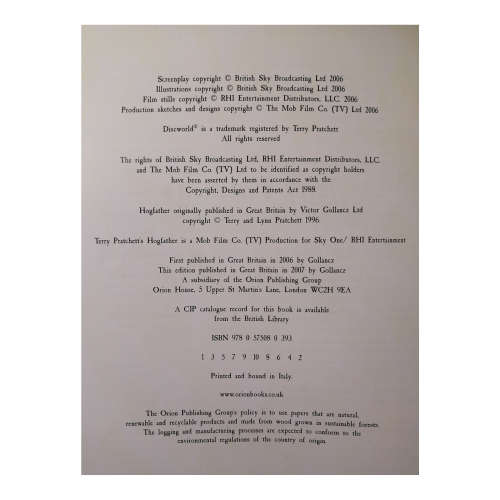 Terry Pratchett`s The Hogfather- The Illustrated Screenplay by Terry Pratchett , Vadim Jean, Bill Ka