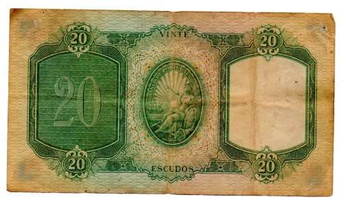 1959 Portugal 20 Escudos, Pick# 163