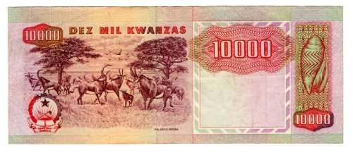 1991 Angola, 10 000 Kwanzas, Siganture 17, Pick#131a