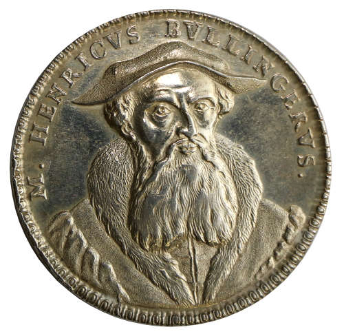 1719 German, Zurich, `200 years of Reformation in Zurich` Bust of Huldrich Zwingli to the left // Br