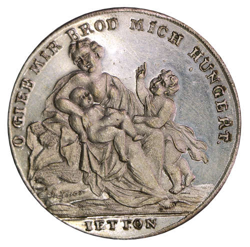 1817 German Free imperial city of Nürnberg (German states) Jetton, Commemorative issue: Famine of 18