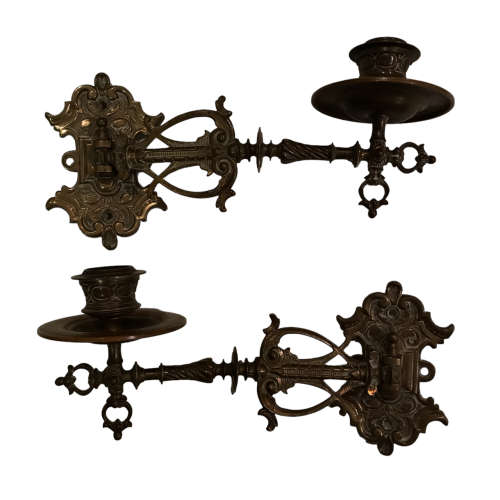 2 Really Detailed Vintage Candle Sconces