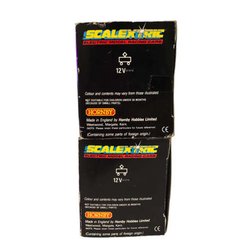 Pair of Hornby Scalextric Electronic model racing cars: Jaguar XJ220 & Mercedes Promarker