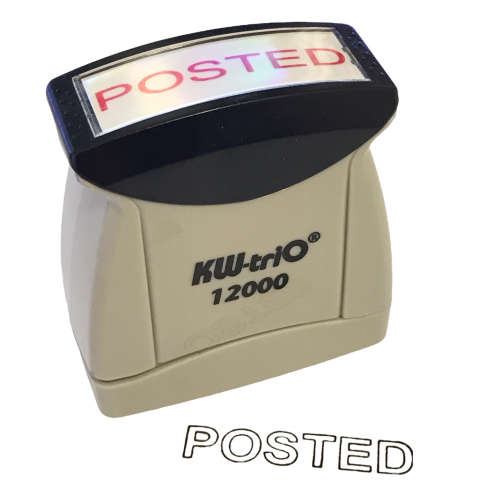 46x UNITS ON AUCTION!  POSTED - Black Ink, kw-Trio Pre-inked Stamp, Model 12000