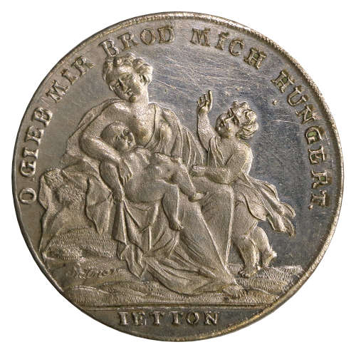 1817 German Free imperial city of Nürnberg (German states) Jetton, Commemorative issue: Famine of 18