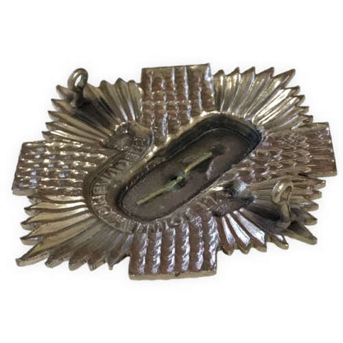 Cape Town Highlanders Cap Badge , Order of the The Thistle, 8cm x 7.5cm