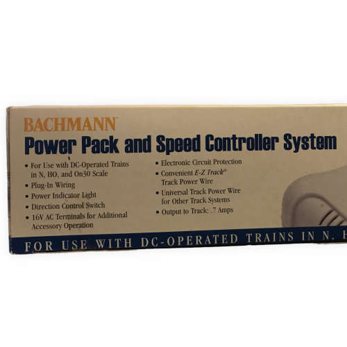 Bachmann Power Pack and Speed Controller System for DC-operated Trains: N, HO & On30 Scale, Untested