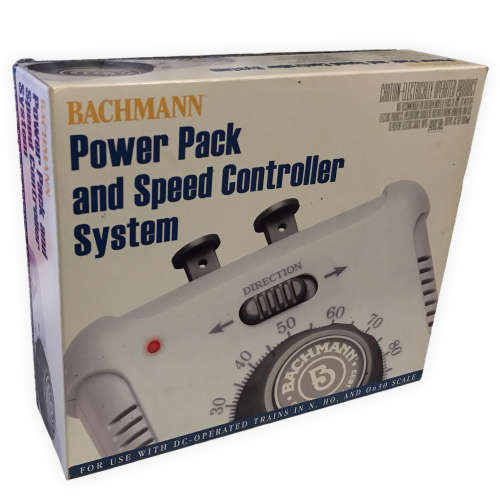 Bachmann Power Pack and Speed Controller System for DC-operated Trains: N, HO & On30 Scale, Untested