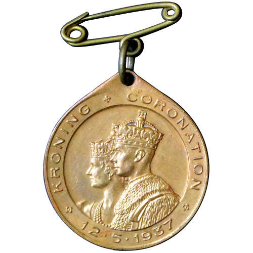 1937 Coronation of King George VI and Queen Elizabeth for School Children Medallion