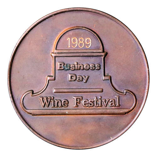 1989 Best Pinot Noir Business Day - Wine Festival medallion