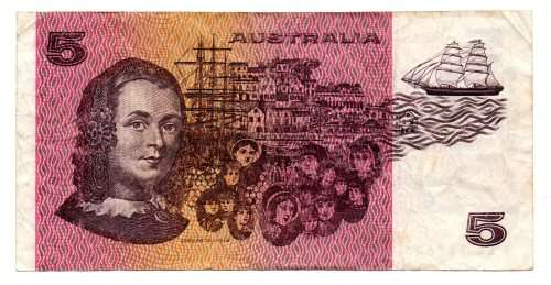 1985 Australia R.A. Johnston & B. W. Fraser $5, Pick# 44e