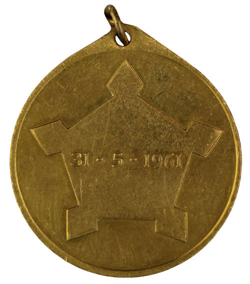 1961 Formation of the Republic of South Africa Medallion Matt Bronze