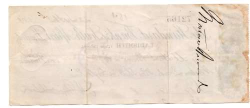1909 The Standard Bank of South Africa Limited 19 Pound Check, Ladismith (Cape Colony)