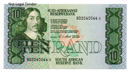 1990 South Africa C L Stals Type 16, First Issue R10