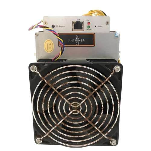 BITMAIN AntMiner D3 Crypto Miner, Powers on and does power cycles, no fault lights, with power suppl