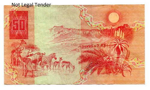 1990 South Africa CL Stals Type 2, First Issue, R50
