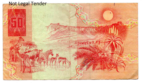 1990 South Africa CL Stals Type 2, First Issue, R50
