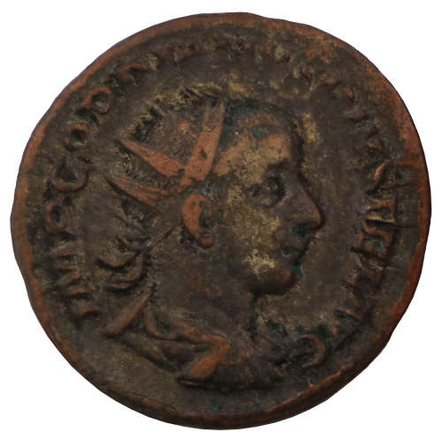 239-240 AD Gordian Bronze Dupondius   Denarius, Rome Mint, Reverse: P M TR P III COS II P P: Gordi