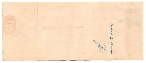 1954 The Standard Bank of South Africa Cheque, Strand Cape, 5 Pounds with Chairman, secretary and Tr