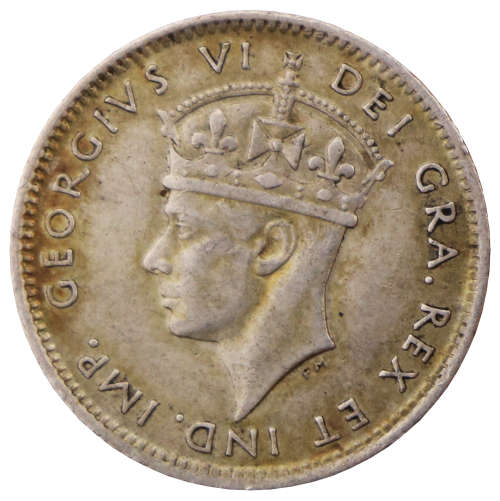 1941 Newfoundland Silver 10 Cent, 483k Mintage