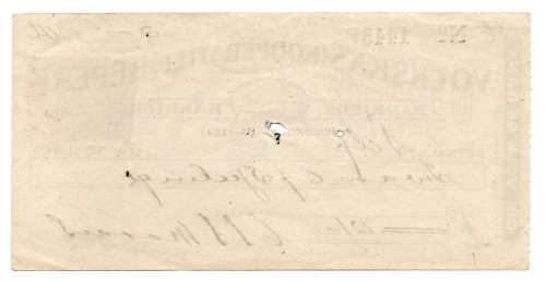1945 Die Nationale Bank van Suid Afrika (Barclys Bank) Heilbron Cheque, Oranje Vrystaat 3 Pounds and