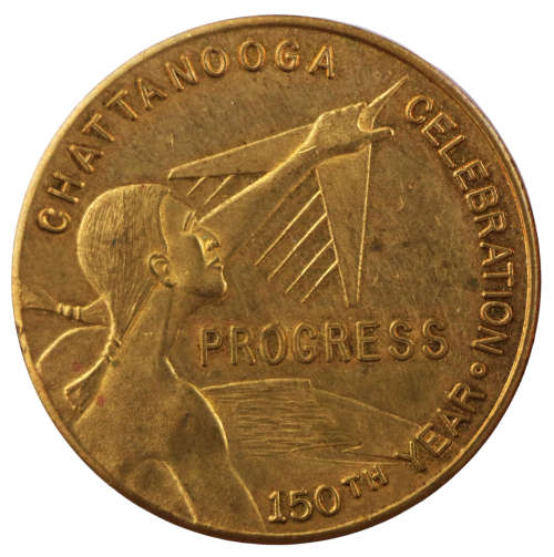 1965 Chattanooga Sesquicentennial 150th Year Anniversary  50 cent Brass Token
