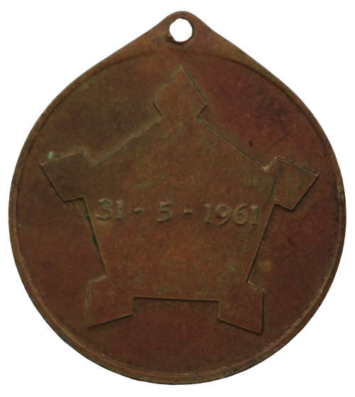 1961 Formation of the Republic of South Africa Medallion Bronze