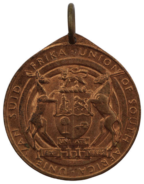 1935 South Africa Silver Jubilee King George V and Queen Mary Bronze Medallion with Lug