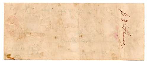 1957 The Standard Bank of South Africa Cheque, Strand Cape, 12 Pounds with Chairman, secretary and T
