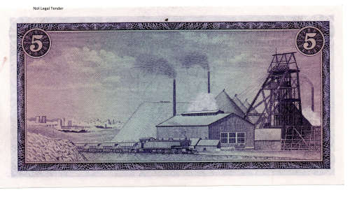 1967 South Africa T W de Jongh, Type 3 First Issue R5 E/A