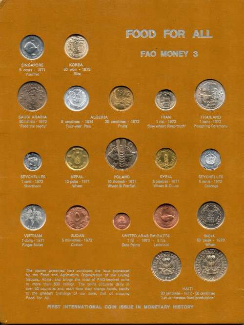 United Nations FAO Money Set 3 - Limited Edition 13 000 Sets