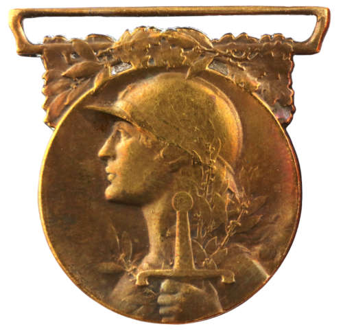 1914-18 France Bronze Grande Guerre Medal, altered reverse `S.T. Algiers Football League Winners 194
