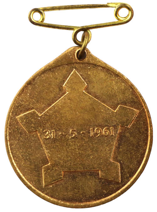 1961 Formation of the Republic of South Africa Bronze Medallion