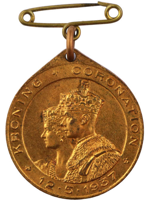 1937 Coronation of King George VI and Queen Elizabeth Bronze medallion for School Children