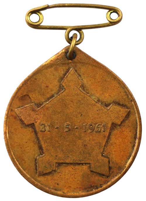 1961 Formation of the Republic of South Africa Bronze Medallion