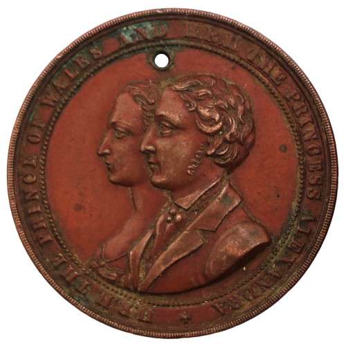 1863 United Kingdom Royal Wedding, of H.R.H Prince of Wales and H.R.H Princess Alexandra Bronze Meda