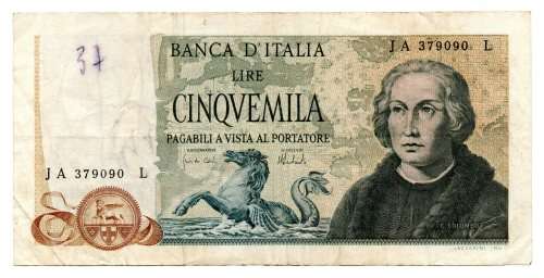 1973 Italy 5000 Lire Pick#102b