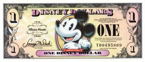 Buy Now For Marie: 2005 Disney Dollar Mickey 80th Birthday/1939 Malta 5 Shillings Pick#12
