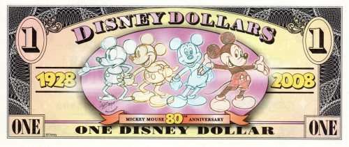 Buy Now For Marie: 2005 Disney Dollar Mickey 80th Birthday/1939 Malta 5 Shillings Pick#12