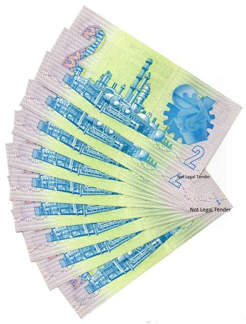 Lot of 9 x Consecutive 1984 South Africa Type 11, GPC De Kock Third Issue R2`s `EU0821792` to `EU082