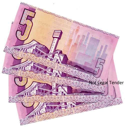 Lot of 4 x Consecutive 1990 South Africa CL Stals Type 11 First Issue R5`s `CA6569811` to `CA6569814